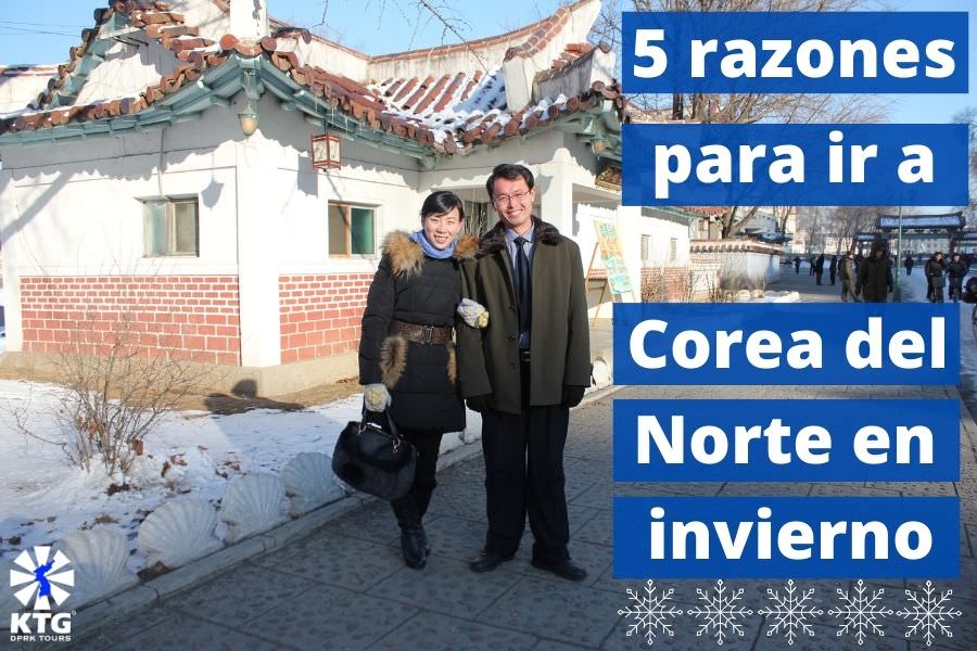 Guías locales de Corea del Norte en la ciudad de Sariwon, RPDC en diciembre. Viaje organizado por KTG Tours