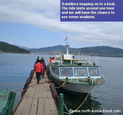 Boat ride in at Pipha Isle, in Rason, North Korea (DPRK)