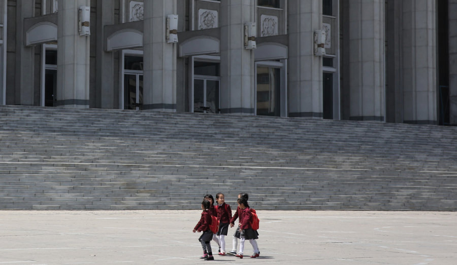 Niños en Hamhun Corea del Norte