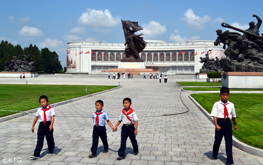 Children at the War Museum in Pyongyang, DPRK (North Korea)