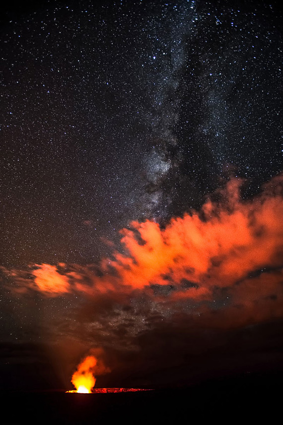 Étoiles vues depuis le cratère de Darvaza