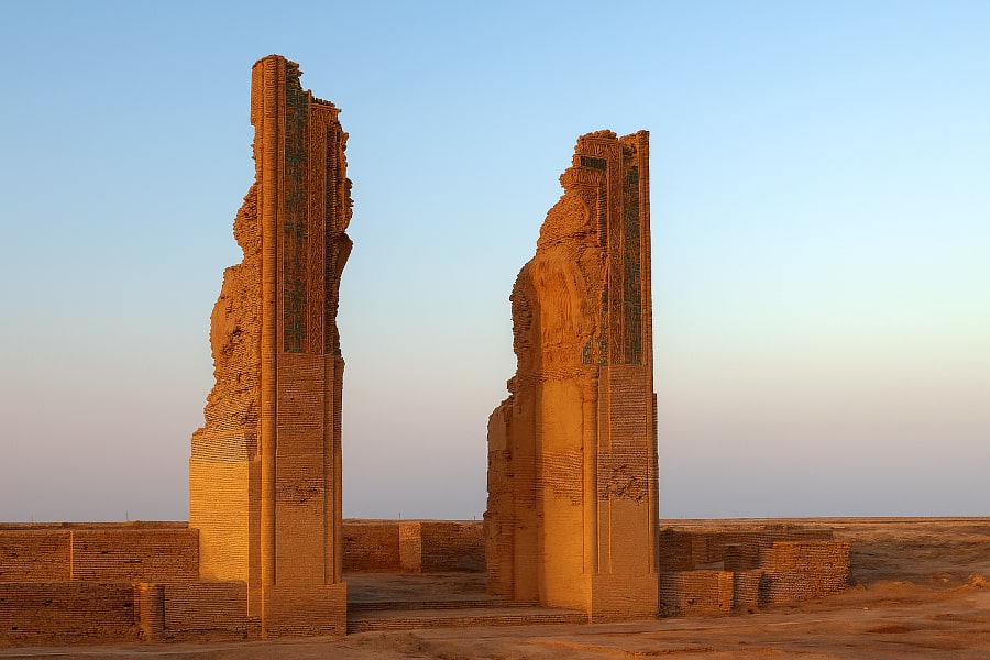 ancient ruins of Mashhad mosque in Dekhistan, Turkmenistan