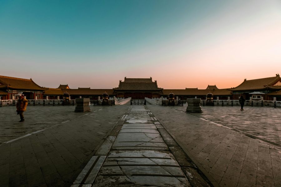 ciudad prohibida por la tarde en invierno, Pekin, Beijing, China
