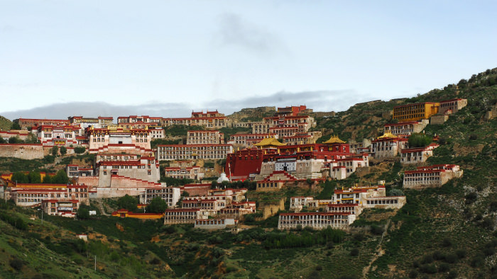 Ganden monastery in Tibet, China