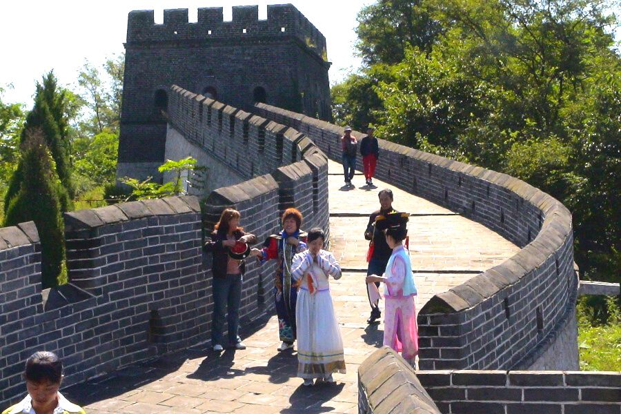 Tiger Mountain Great Wall in Dandong, China. Visit Dandong, the door to the DPRK (North Korea)