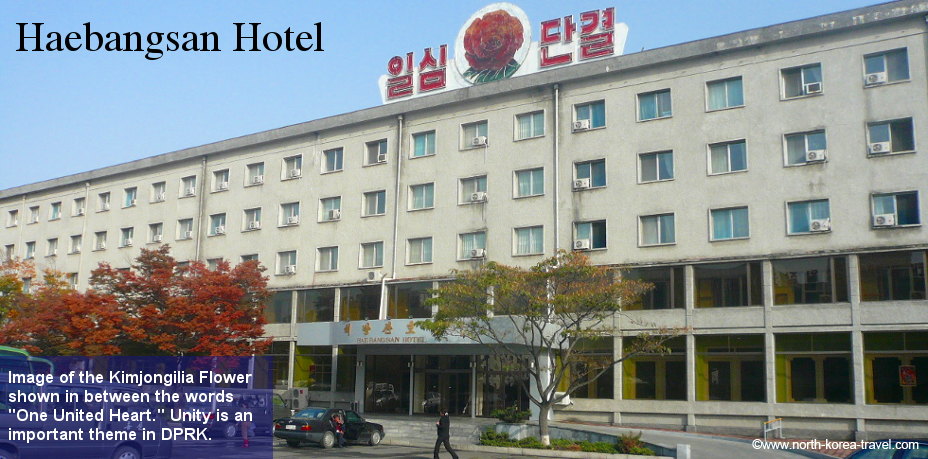 The Haebangsan Hotel in Pyongyang very close to the train station. Picture taken on one of our autumn tours back in 2009