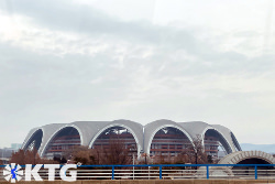 Diseño del estadio Rungrado, el estadio Primero de Mayo, en la capital de Corea del Norte, RPDC