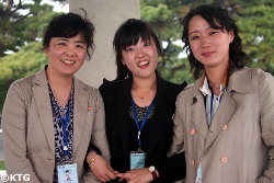 North Korean tourist guides who led a KTG Tours group with one of our Western tour leaders