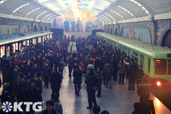 Train carriages at the Pyongyang metro, North Korea. Picture taken by KTG Travel