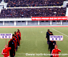 Pyonyang Marathon presentation of Korean teams