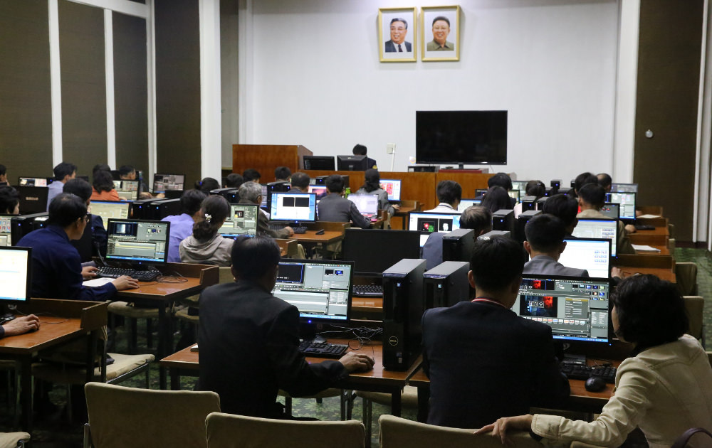 English lesson at the Grand People's Study House in Pyongyang, DPRK (North Korea)