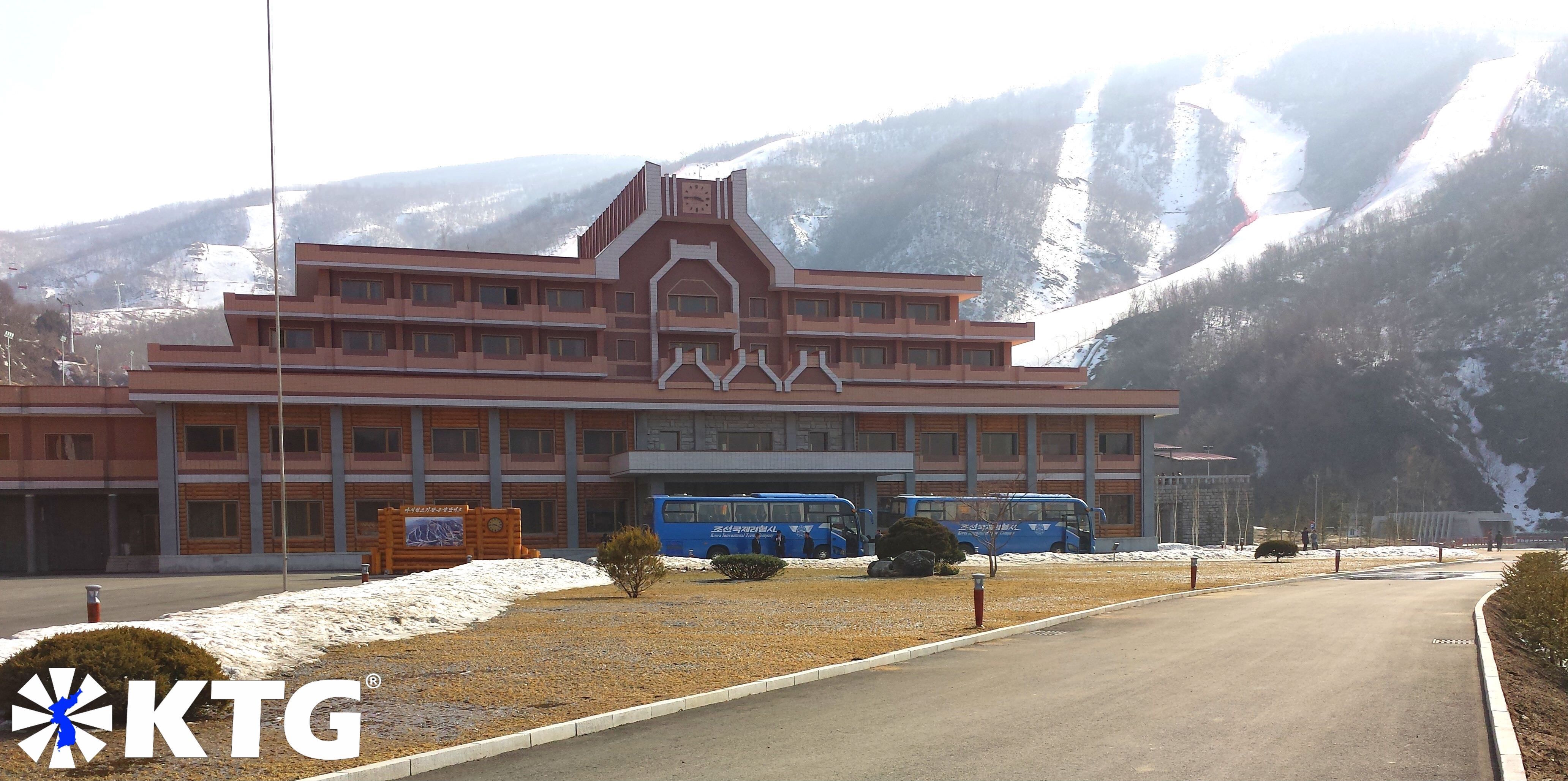 Masik ski resort in North Korea, DPRK, in March. Trip arranged by KTG Tours