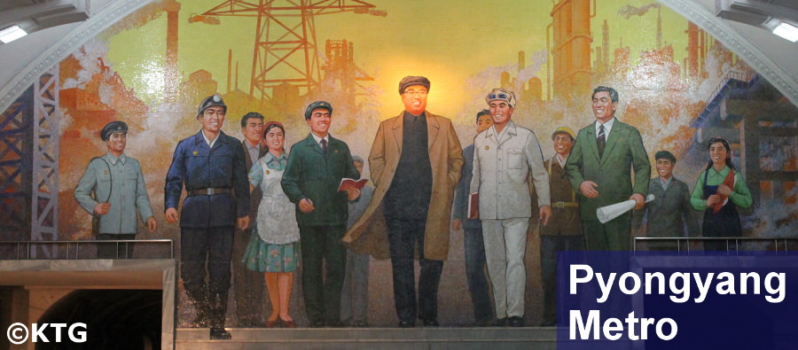 Pyongyang Metro, mosaic of President Kim Il Sung
