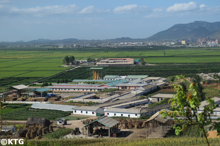 Migok Cooperative Farm in Sariwon city, capital of North Hwanghae province in North Korea, DPRK. Trip arranged by KTG Tours