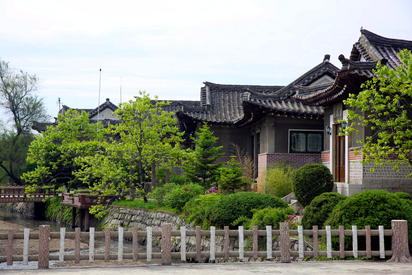 Minsok Folk Hotel in Kaesong, North Korea. This courtyard hotel is located in the old part of town. Picture taken by KTG Tours
