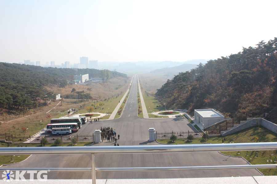 views from the viewing platform of the National Gifts Exhibition House in North Korea, DPRK