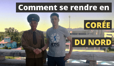 Soldat de l'Armée Populaire Coréenne de Corée du Nord avec un membre du personnel de KTG à la DMZ