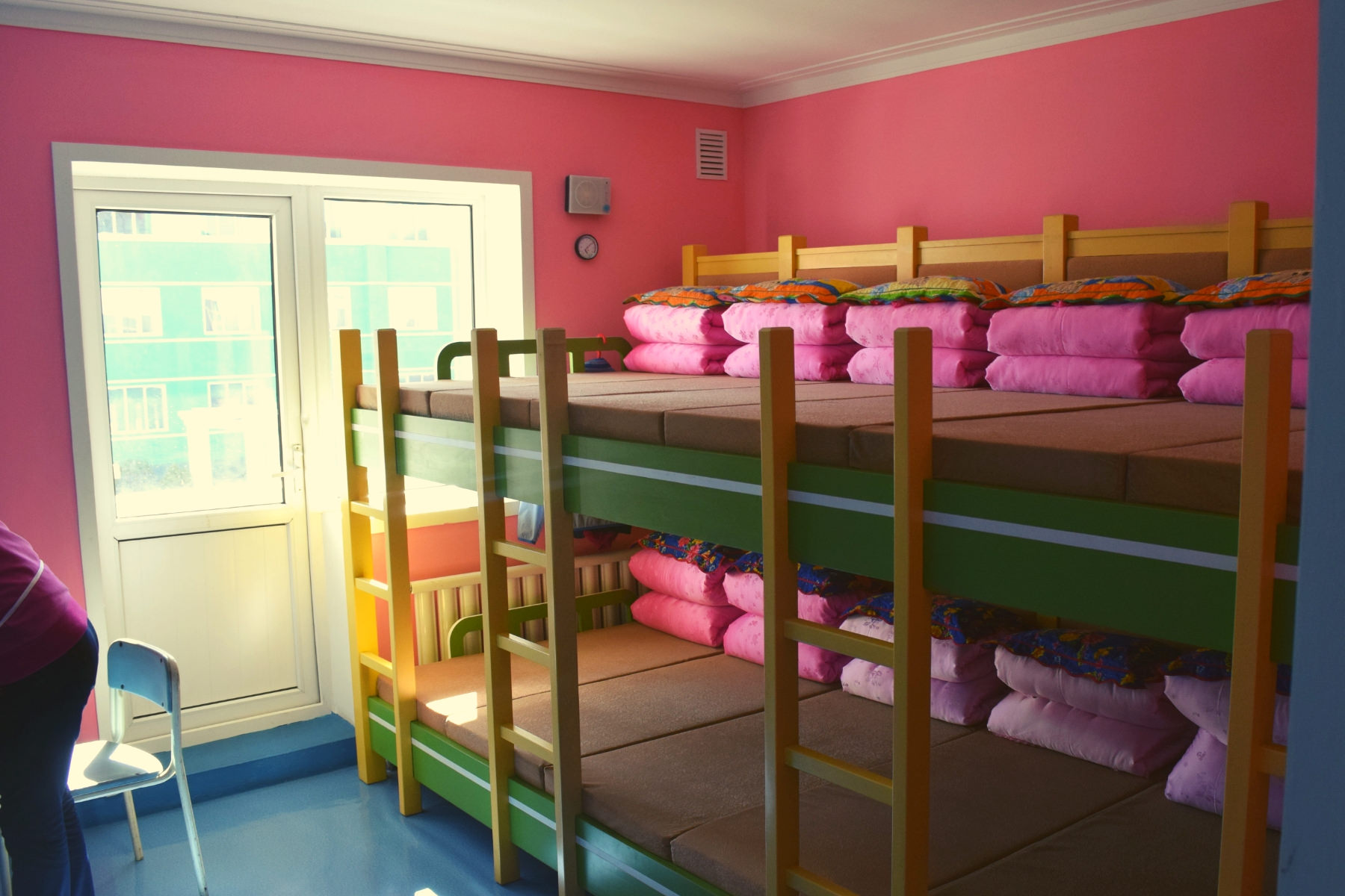 Dormitory at an orphanage in North Korea. Visit arranged by KTG