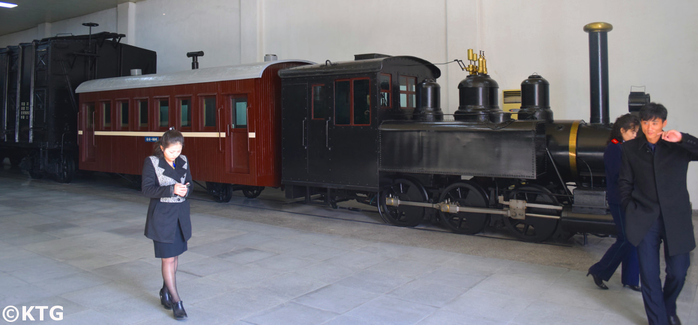 Old trains in the Railway Museum in Pyongyang, North Korea