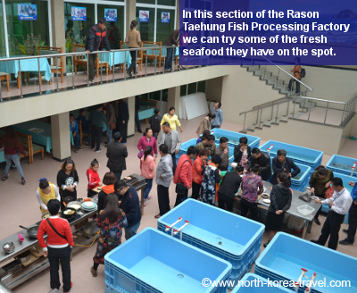 Rason Taehung Fish Processing Factory in North Korea. This is a special economic zone in the DPRK