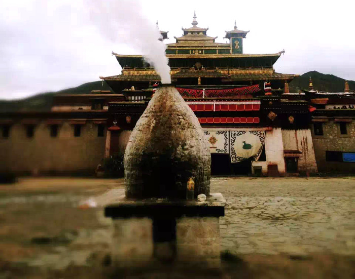 Sankang outside Samye monastery in Tibet, China