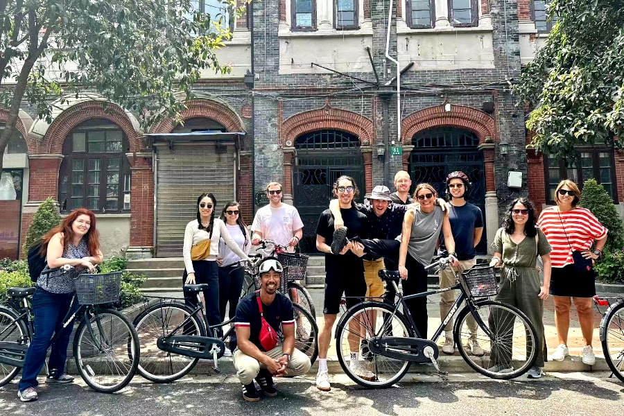Shanghai bike and food tour, China. French concession