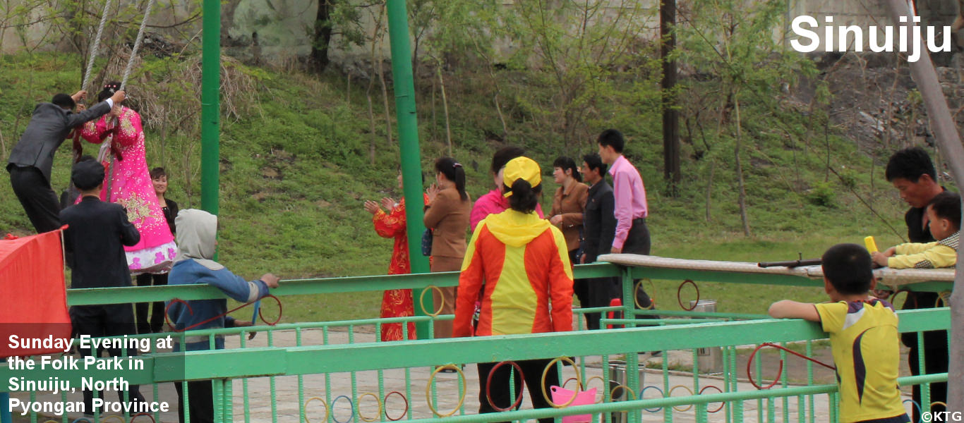 Folk park in Sinuiju, DPRK (North Korea)