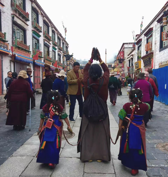 Jokhang Temple religious circuit in Tibet, China