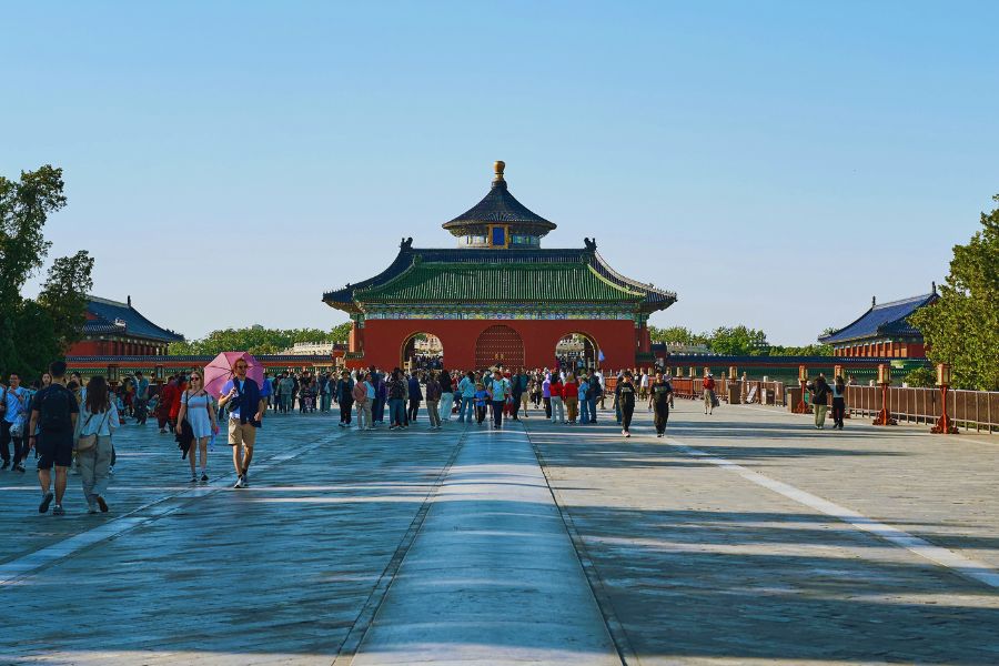 verano en el templo del cielo en invierno, Pekin, Beijing, China