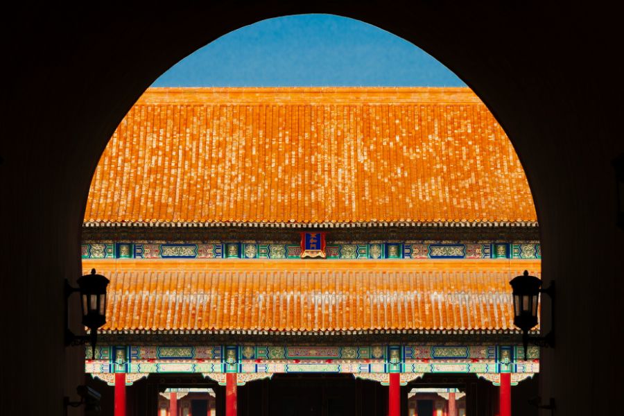 tunel en la ciudad prohibida, Pekin, Beijing, China