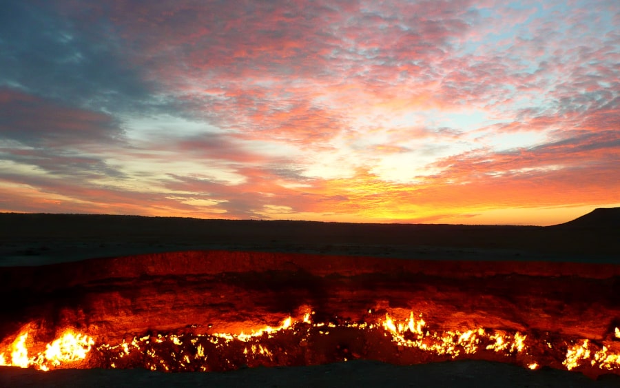 Cráter de Darvaza en Turkmenistán