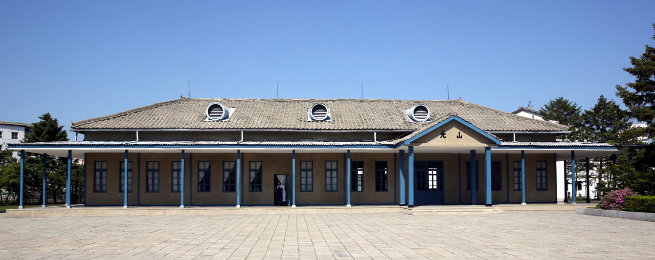 Main square of the Wonsan Train Station Revolutionary Site in North Korea, DPRK. Picture taken by KTG Tours