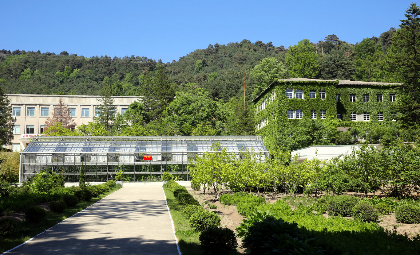 Greenhouse at the Wonsan University of Agriculture in North Korea (DPRK). Trip arranged by KTG Tours