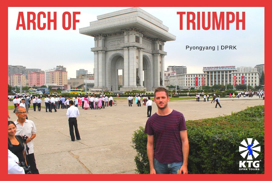 Arch of Triumph in Pyongyang capital of North Korea, DPRK, with KTG Tours