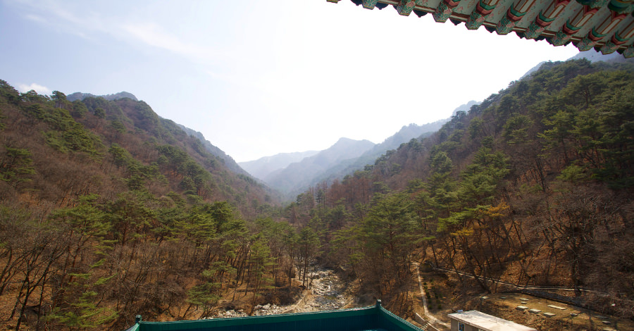 balcony at the International Friendship Exhibition Centre in North Korea