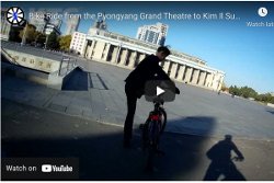 bike ride to Kim Il Sung Square in Pyongyang, North Korea