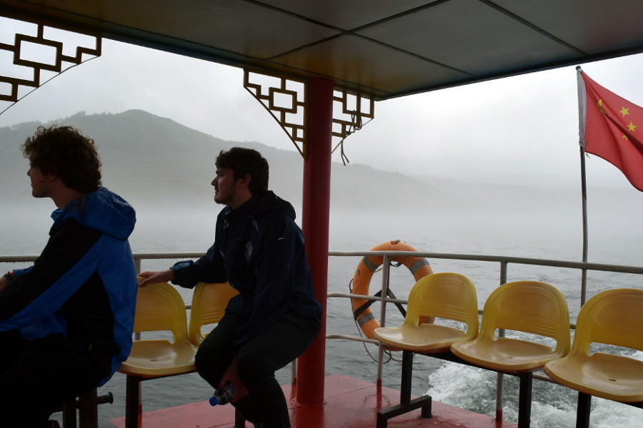 Hekou village, just across from North Korea. Boat ride on the Yalu River with KTG