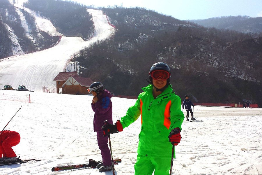 North Korean guide at the Masikryong ski resort on the east coast of North Korea with KTG Tours