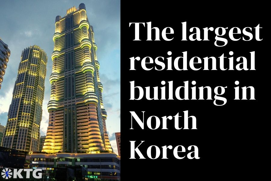 The largest residential building in North Korea is located in Ryomyong street in Pyongyang
