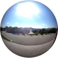 Kaesong vu de Janam Hill en Corée du Nord. RPDC à 360 °