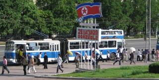 parada de autobus en corea del norte