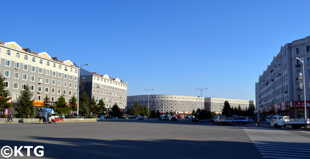 Rues de Dunhua dans la préfecture autonome coréenne de Yanbian dans la province de Jilin, Chine