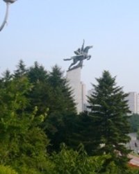 estatua Chollima en Pyongyang, capital de Corea del Norte