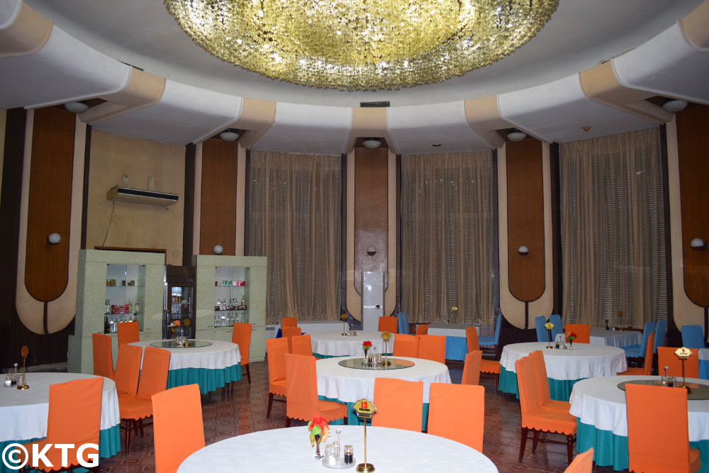 Restaurant at the Chongnyon Hotel (Youth Hotel) in Pyongyang, North Korea (DPRK)