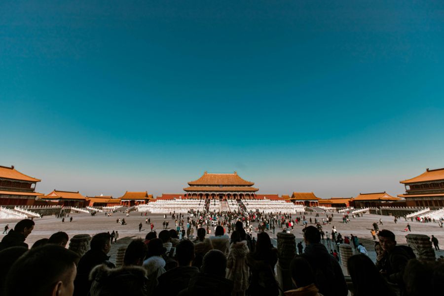 patio exterior de la ciudad prohibida en Pekin, Beijing, China