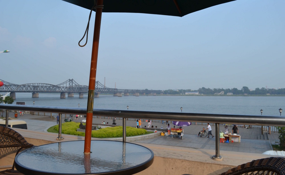 Friendship bridge in Dandong connecting China and the DPRK (North Korea)