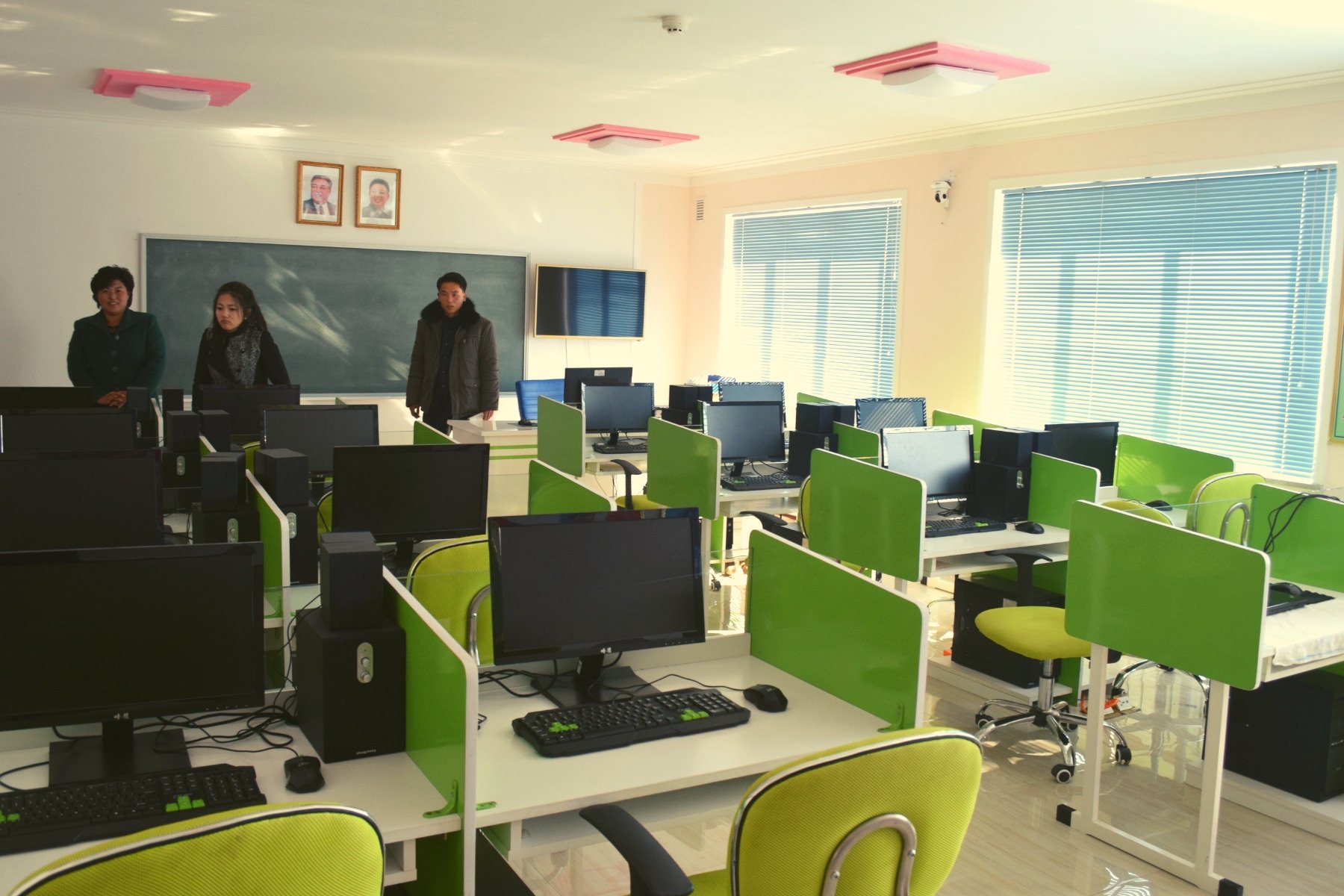 Computer room in an orphanage in North Korea (DPRK). Visit arranged by KTG