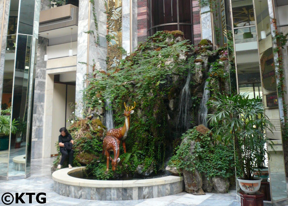 Deer at the lobby of the Hyangsan Hotel in Mount Myohyang, North Korea, in 2008 before it was renovated. Picture taken by KTG Tours
