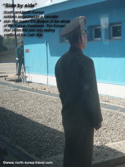 DMZ North and South Korean soldier