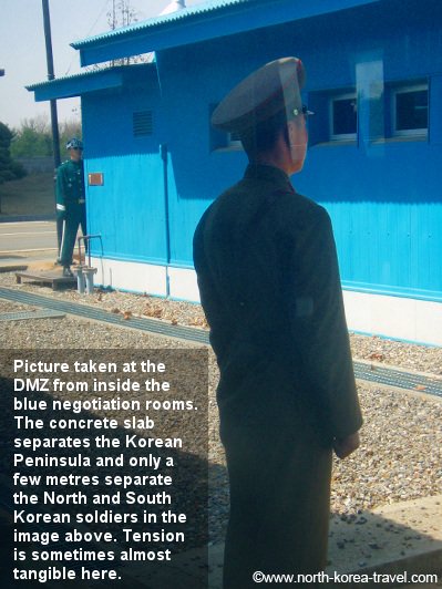 North & South Korean soldiers at the DMZ, Panmumjom